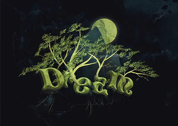 Nature Inspired Photoshop Text Effects Tutorials