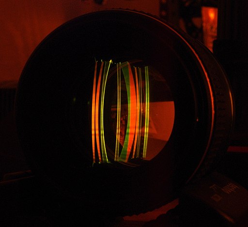 Laser Fluorescence Cutaway of Pentax Lens