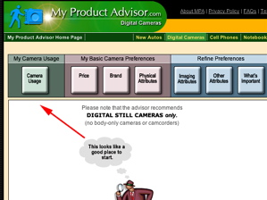 screenshot Digital Camera Advisor