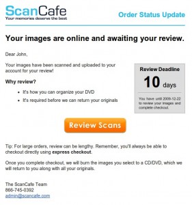 ScanCafe: Scanning is complete!