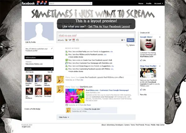 Facebook theme