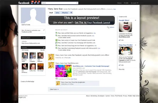 Facebook theme