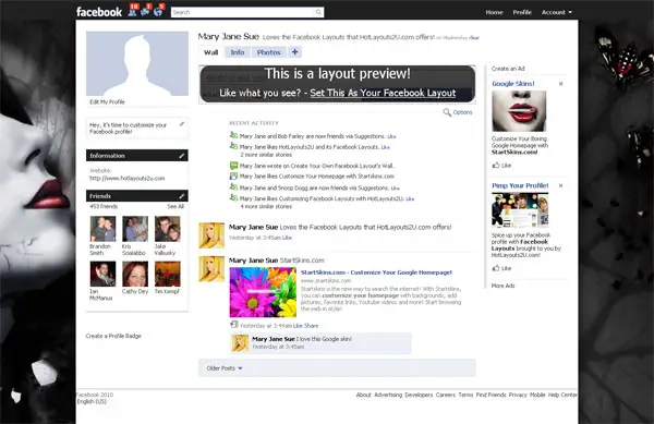 Facebook theme