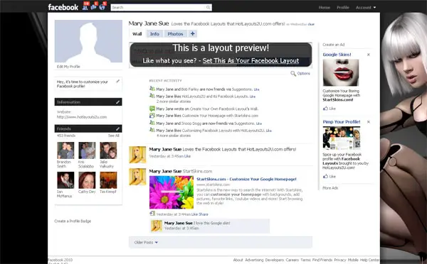 Facebook theme