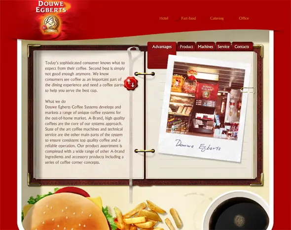 Gorgeous Flash Websites with Page Flip Effect for Food-and-Drink Industry