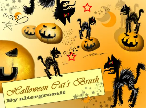 free halloween photoshop brush sets