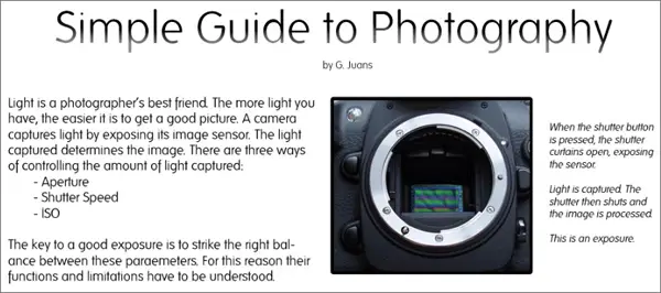 Infographic for Photographers: Simple Guide to Photography