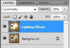 Luminosity Blending Mode Opacity 33%