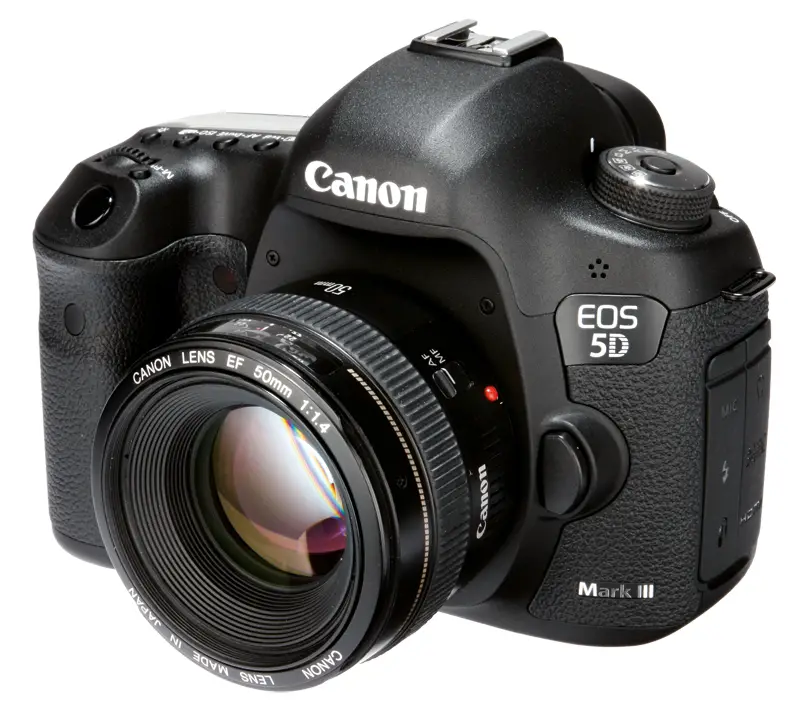 The largest camera in the group and the heaviest