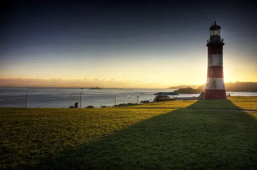 When I took this photograph I remember waiting around for ages for the sun to get behind the lighthouse and for the man (middle left) do to something interesting... as soon as he raised his hand to look at the ships in the distance, I knew I had my shot.