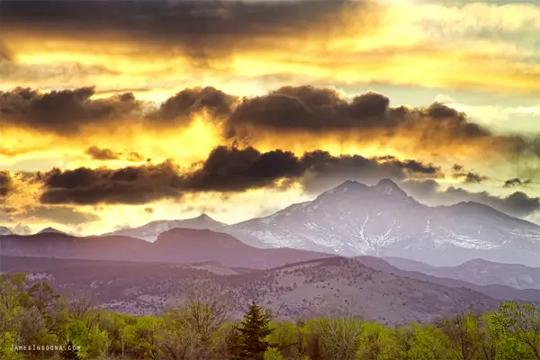 Rocky Mountain Springtime Sunset