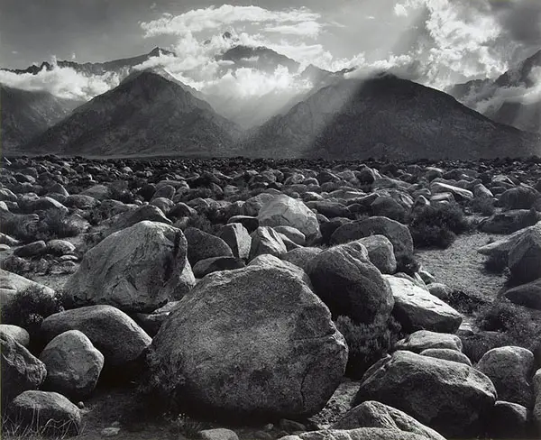 Ansel Adams was known for high-contrast black-and-white landscape work.  Photo by Il Fatto Quotadiano