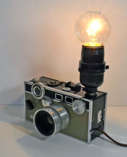 Vintage Camera Lamp Decor