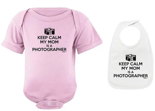 Photography Theme Baby Bib and Bodysuite