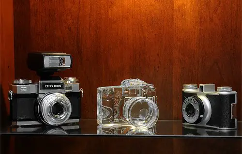 Crystal Vintage Camera Bookends
