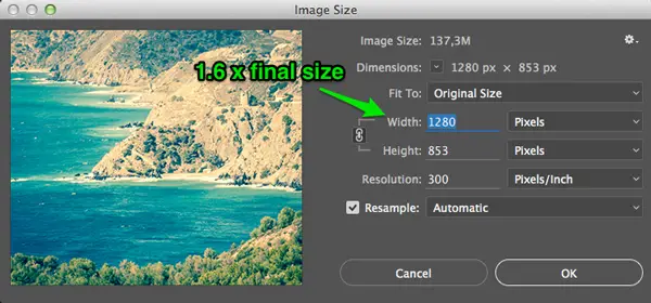 how to resize images for the web