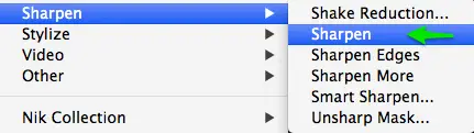 how to sharpen images in Photoshop