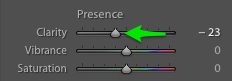 Global Clarity Slider in Lightroom
