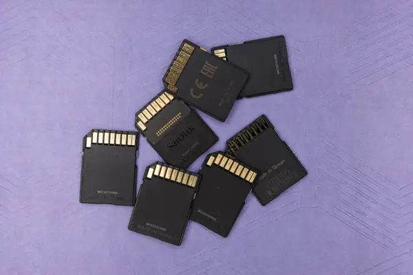 Memory cards for backing up photos