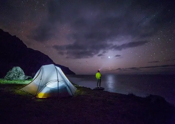 tent under stars