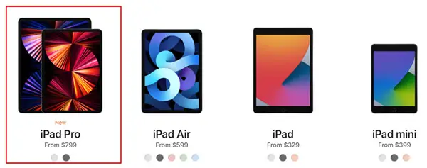 Different iPad versions