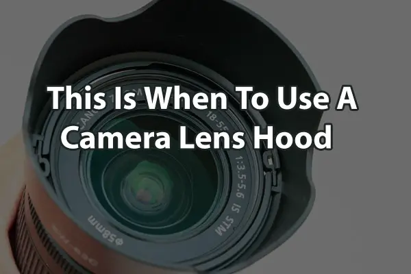 This Is When To Use A Camera Lens Hood