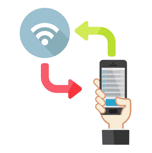 diagram of phone via wifi transfer