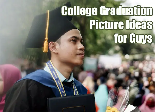 male student in graduation gown