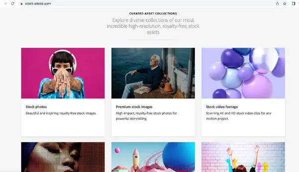 Adobe Stock photo collection