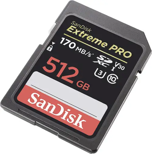 sandisk extreme pro memory card