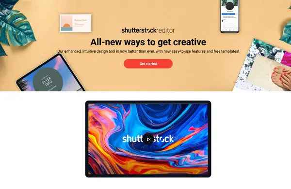Shutterstock editor screenshot