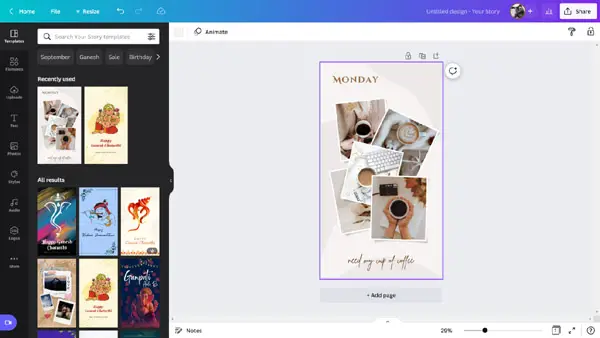 Transitions in Canva