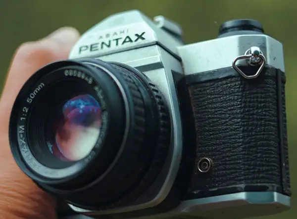 a Pentax camera