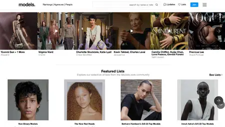 Models.com screenshot