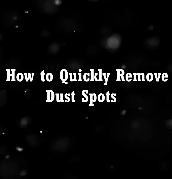 dust spots on a photo