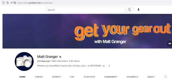 Matt Granger youtube channel
