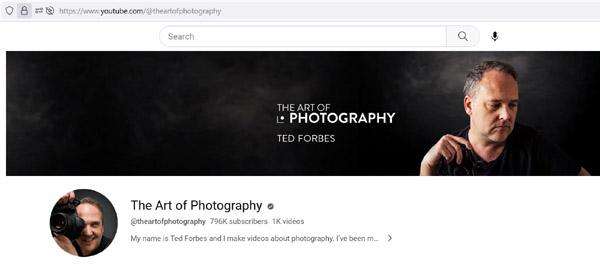 The art of photography tv youtube channel