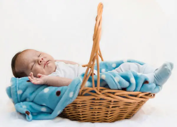 baby in a basket