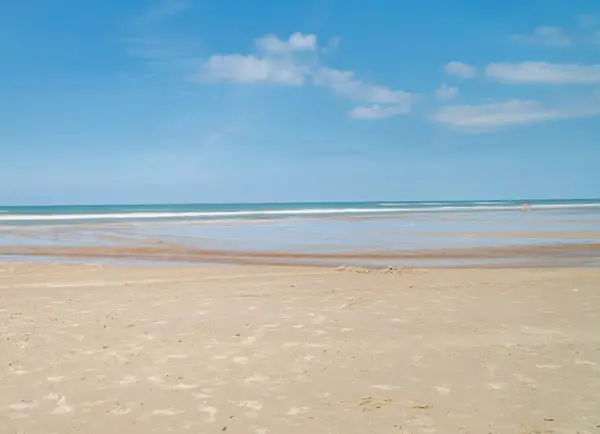 Empty beach with scenic view