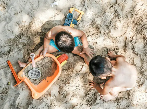 Building a sand castle