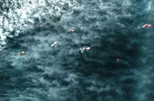 Scouting surf breaks with a drone