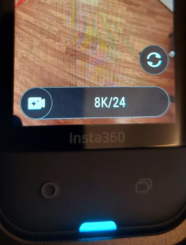 My Insta360 in default video mode